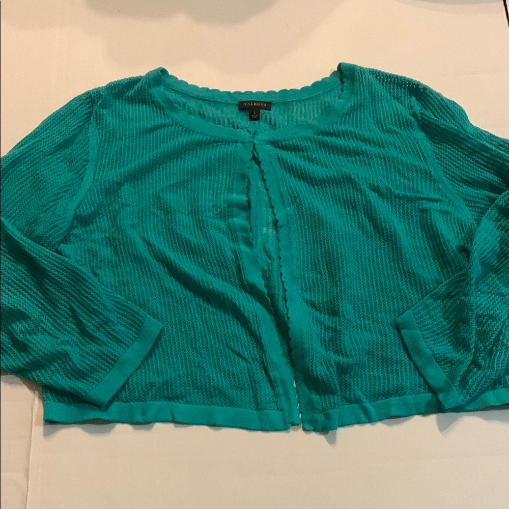 Talbots Teal Sheer Women's cardigan